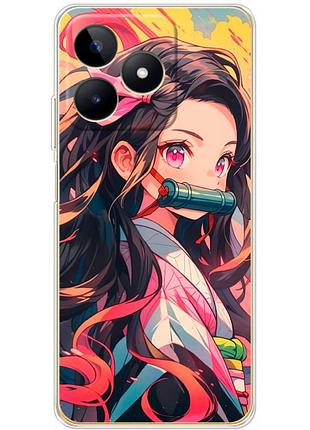 Чехол силиконовый с картинкой на realme c53 (аниме, anime)