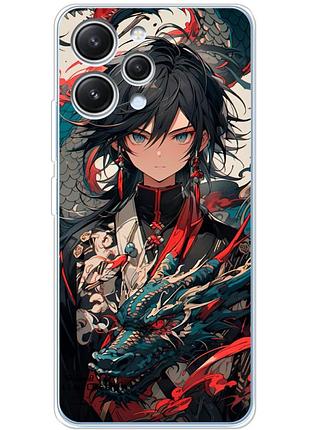 Чехол силиконовый с картинкой на xiaomi redmi 12 (аниме, anime)