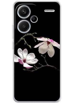 Чохол силіконовий з картинкою на xiaomi redmi note 13 pro plus 5g (квітка, манголія)