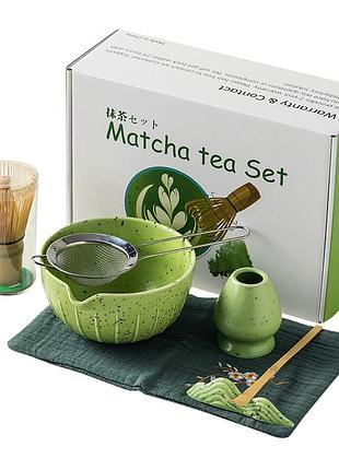 Набор matcha 3125 для приготовления чая матча 7 предметов green