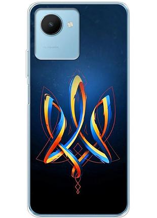 Чехол силиконовый с картинкой на realme c30s (патриотический, герб украины)