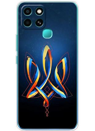 Чехол силиконовый с картинкой на infinix smart 6 (патриотический, герб украины)