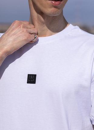Мужская футболка hugo boss, футболка мужская хуго босс, брендовая футболка белого цвета на лето