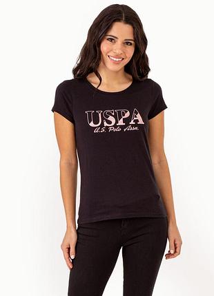 Женская футболка u.s.polo assn. (786660536379) uspa metallic slashed l черная