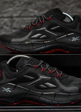 Кроссовки мужские черные с красным рибок reebok zig kinetica ii gray red размер 41