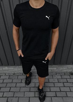Футболка мужская чёрная puma s m l xl xxl 3xl
