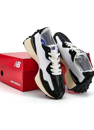 Кроссовки мужской new balance 327 black white premium (36, 38, 40 размер)