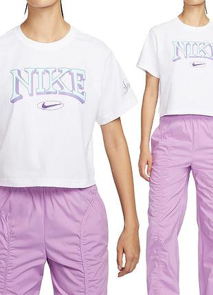Футболка женская nike sportswear graphic oversized white fz2856-100