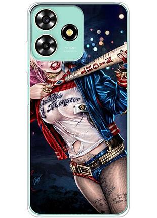 Чохол силіконовий з картинкою на zte blade a73 4g (харли квинн, harley quinn)