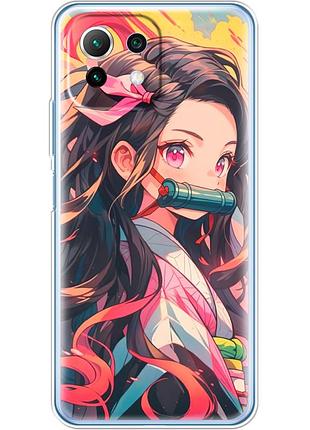 Чехол силиконовый с картинкой на xiaomi 11 lite 5g ne (аниме, anime)