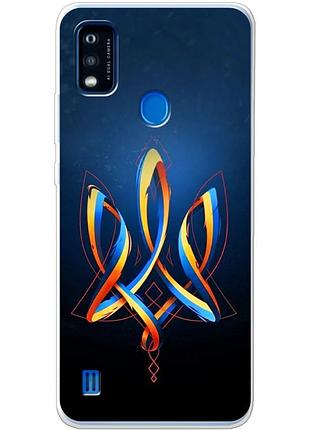 Чохол силіконовий з картинкою на zte blade a51 (патріотичний, герб україни)