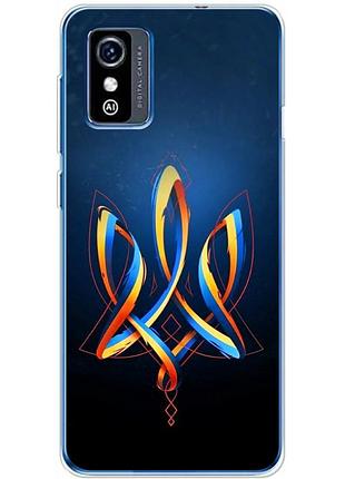 Чохол силіконовий з картинкою на zte l9 (патріотичний, герб україни)