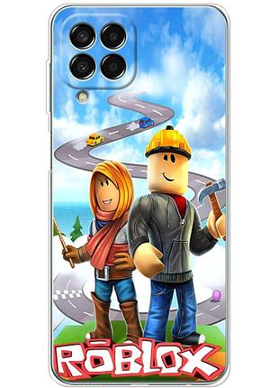 Чехол силиконовый с картинкой на samsung galaxy m33 5g (m336) (роблокс, roblox)