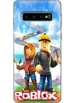 Чохол силіконовий з картинкою на samsung galaxy s10 (g973) (роблокс, roblox)