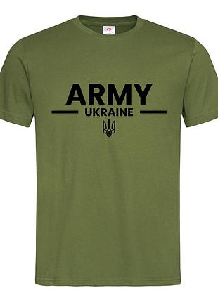 Стильная футболка с принтом унисекс для мужчины / женщины "army" олива р. s, m, l, xl, 2xl, 3xl