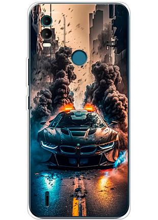 Чохол силіконовий з картинкою на nokia c21 plus (машина bmw i8)