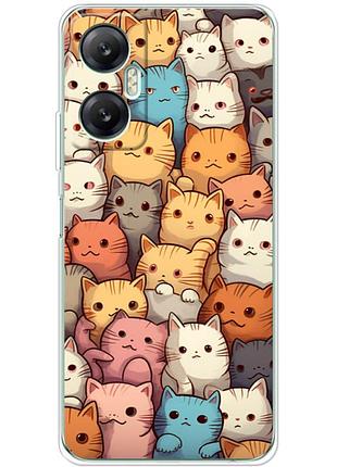 Чехол силиконовый с картинкой на infinix hot 20 5g (котики)