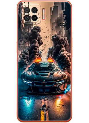 Чохол силіконовий з картинкою на oppo a73 (машина bmw i8)