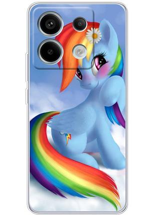 Чохол силіконовий з картинкою на xiaomi redmi note 13 5g (літл поні, my little pony)