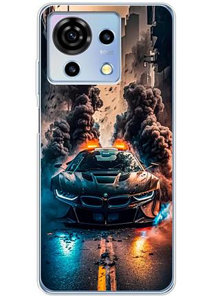 Чохол силіконовий з картинкою на zte blade v50 vita (машина bmw i8)