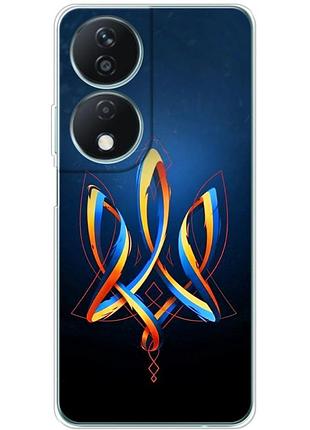Чехол силиконовый с картинкой на huawei honor x7b (патриотический, герб украины)