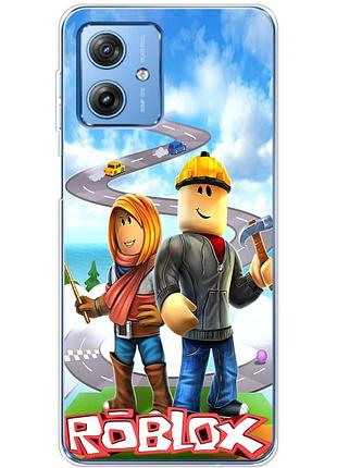 Чохол силіконовий з картинкою на motorola g54 5g (роблокс, roblox)