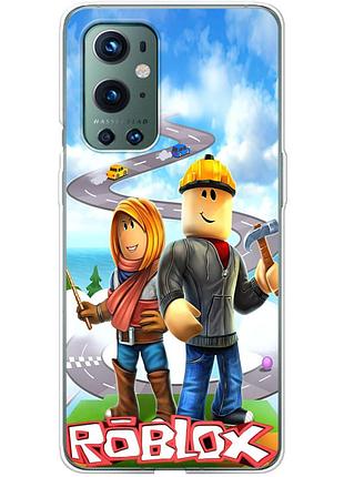 Чехол силиконовый с картинкой на oneplus 9 pro (роблокс, roblox)
