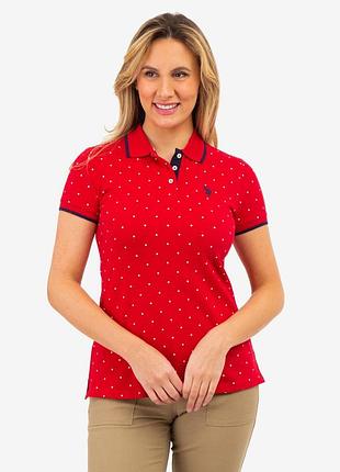 Жіноча футболка поло u.s. polo assn. (4826241296621) engine red s червона
