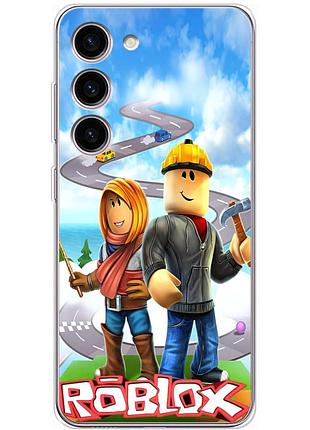 Чехол силиконовый с картинкой на samsung galaxy s23 (s911) (роблокс, roblox)