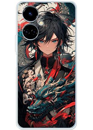 Чехол силиконовый с картинкой на tecno camon 19 pro (аниме, anime)
