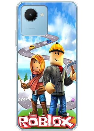 Чехол силиконовый с картинкой на realme c30s (роблокс, roblox)