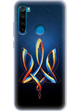 Чохол силіконовий з картинкою на xiaomi redmi note 8 (патріотичний, герб україни)
