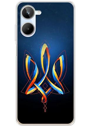 Чехол силиконовый с картинкой на realme 10 4g (патриотический, герб украины)