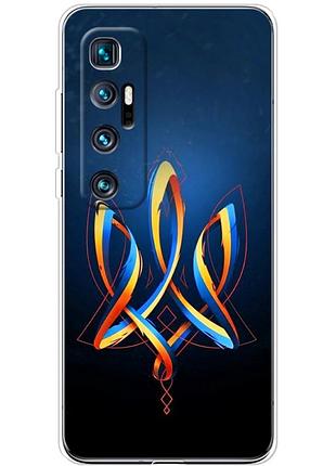 Чехол силиконовый с картинкой на xiaomi mi 10 ultra (патриотический, герб украины)