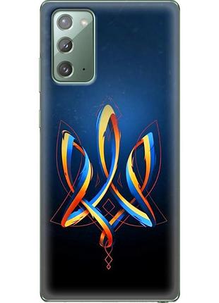 Чохол силіконовий з картинкою на samsung galaxy note 20 (n980) (патріотичний, герб україни)