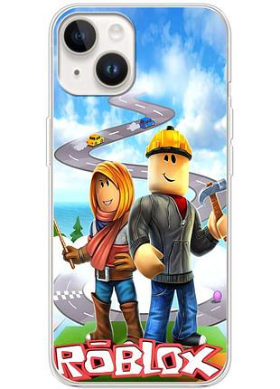 Чохол силіконовий з картинкою на iphone 15 (роблокс, roblox)