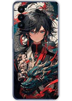 Чехол силиконовый с картинкой на tecno camon 18 (аниме, anime)