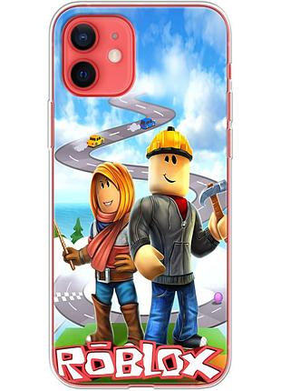 Чохол силіконовий з картинкою на iphone 12 mini (роблокс, roblox)