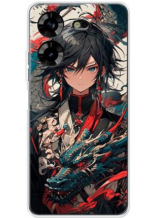 Чехол силиконовый с картинкой на tecno pova 5 (аниме, anime)