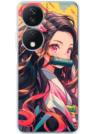 Чехол силиконовый с картинкой на huawei honor x7b (аниме, anime)