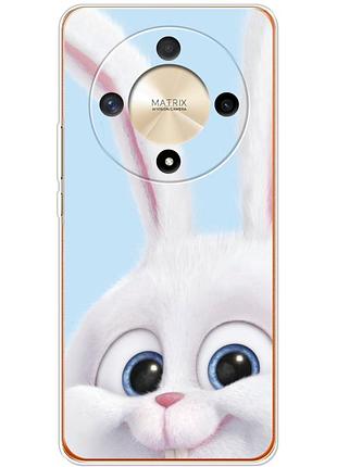 Чехол силиконовый с картинкой на huawei honor magic 6 lite 5g (кролик снежок)