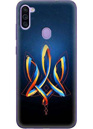 Чехол силиконовый с картинкой на samsung galaxy m11 (m115) (патриотический, герб украины)