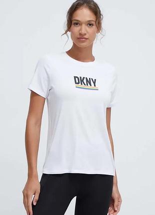 Женская футболка dkny белая классическая белая футболка дкню хлопковая футболка с логотипом для женщин xxxl