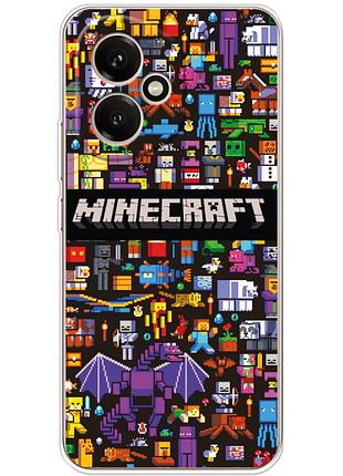 Чехол силиконовый с картинкой на huawei honor 400 (майнкрафт, minecraft)