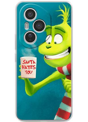 Чехол силиконовый с картинкой на huawei honor 400 pro (новогодний, гринч)