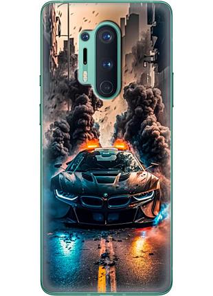 Чохол силіконовий з картинкою на oneplus 8 pro (машина bmw i8)