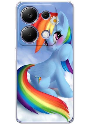 Чехол силиконовый с картинкой на xiaomi redmi note 13 pro 4g (литл пони, my little pony)