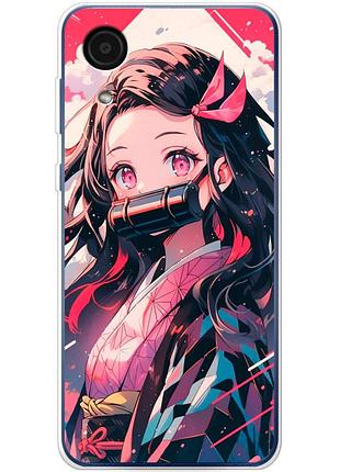 Чехол силиконовый с картинкой на samsung galaxy a03 core (a032) (аниме, anime)