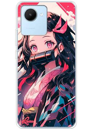 Чехол силиконовый с картинкой на realme c30 (аниме, anime)