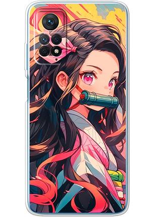 Чехол силиконовый с картинкой на xiaomi redmi note 11e pro (аниме, anime)